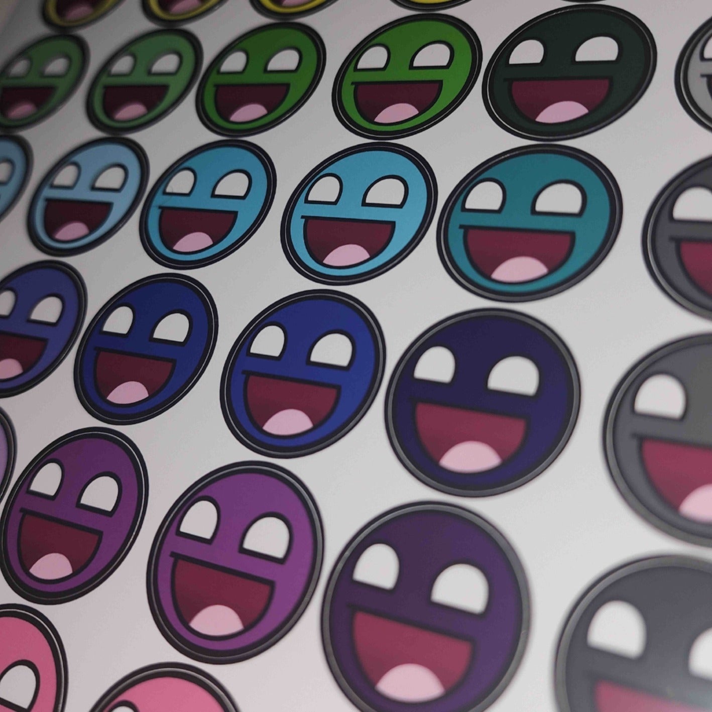 Epic Face Rainbow Sticker Strip
