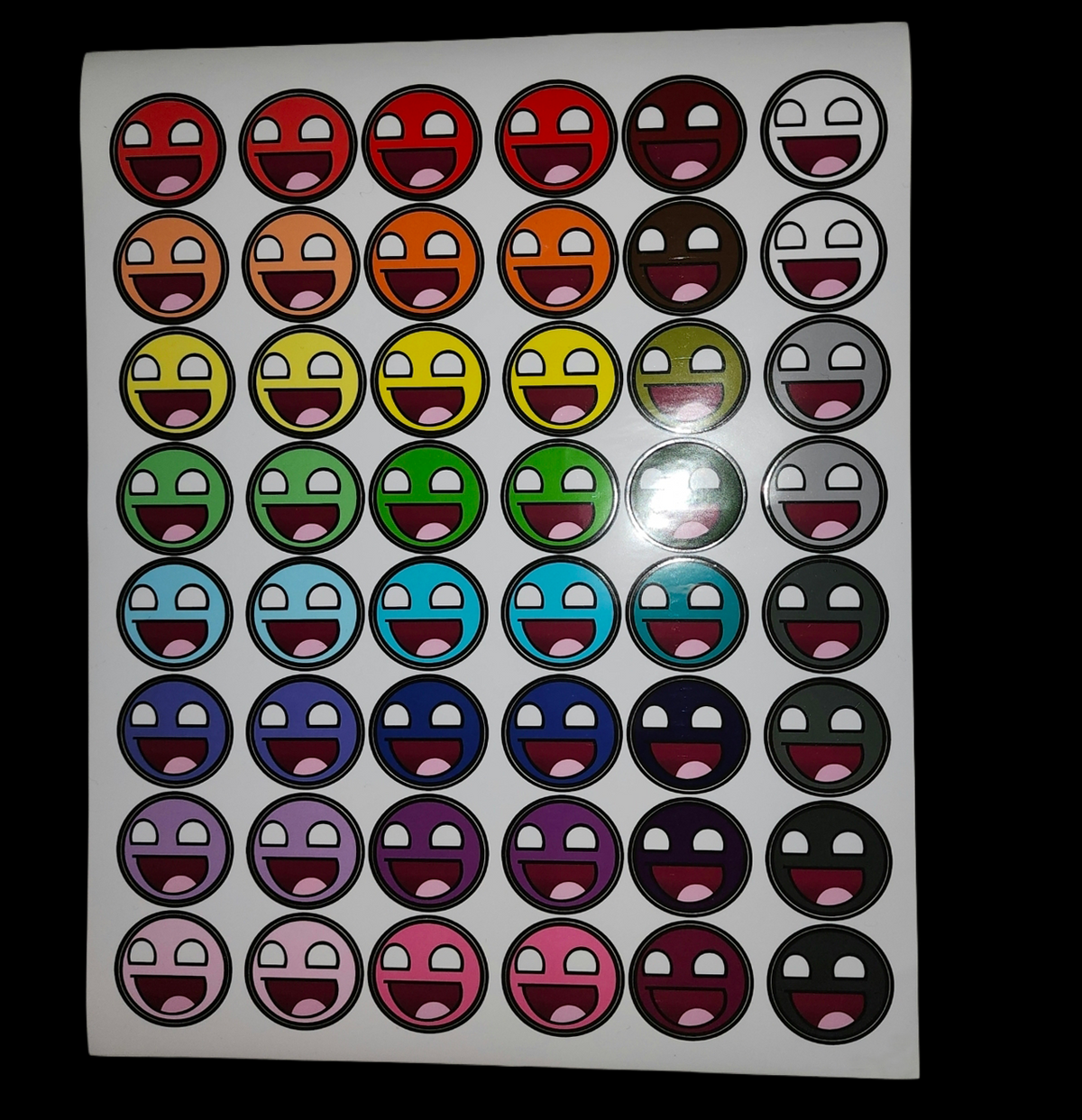 Epic Face Rainbow Sticker Strip