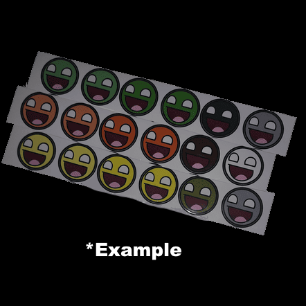 Epic Face Rainbow Sticker Strip