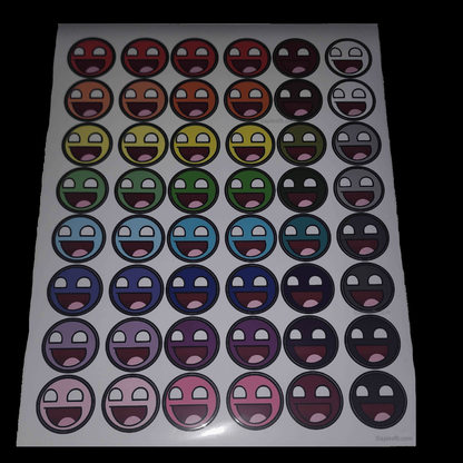Epic Face Rainbow Stickers