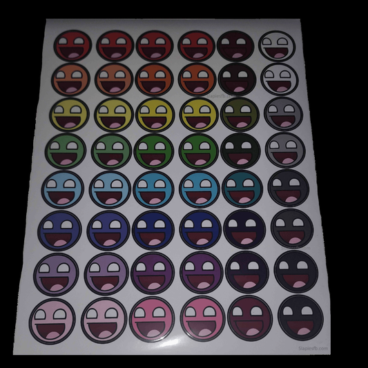 Epic Face Rainbow Stickers