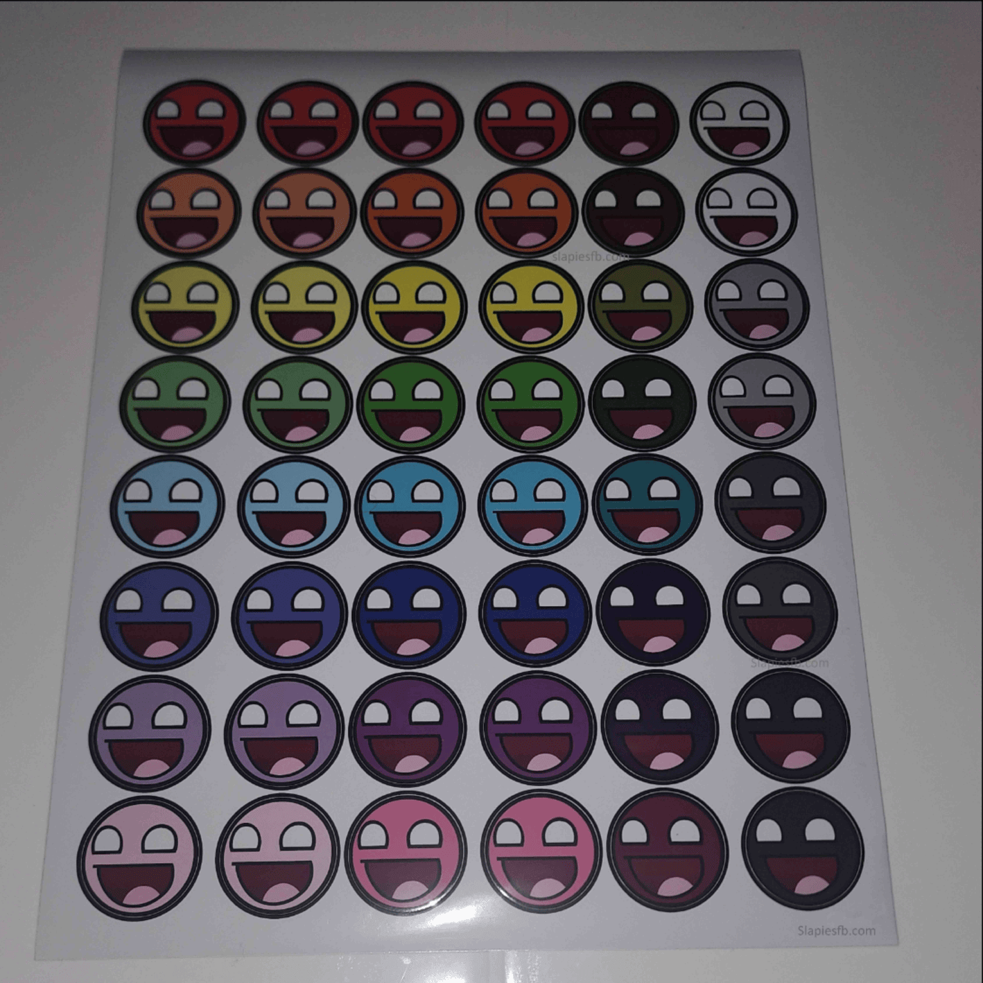 Epic Face Rainbow Sticker Strip