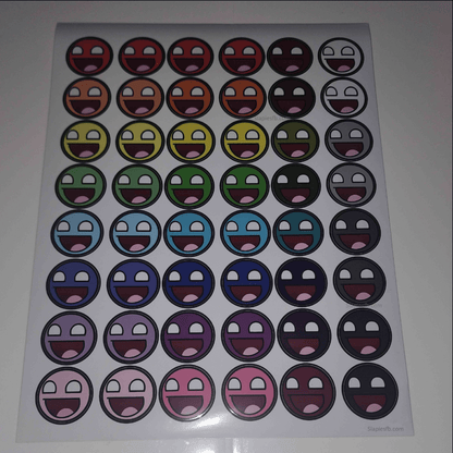 Epic Face Rainbow Sticker Strip